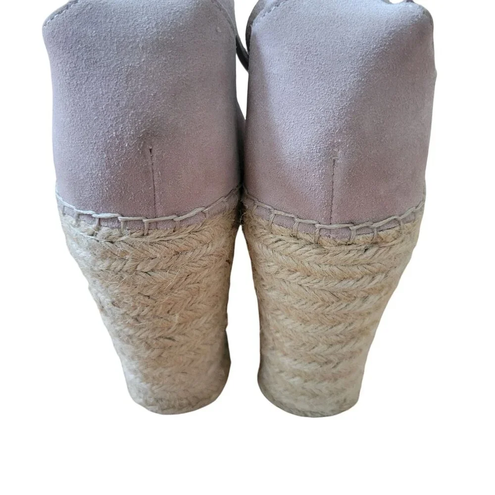 Marc‎ Fisher 9.5 Suede Leather Espadrille Platform Wedge Sandals Alida